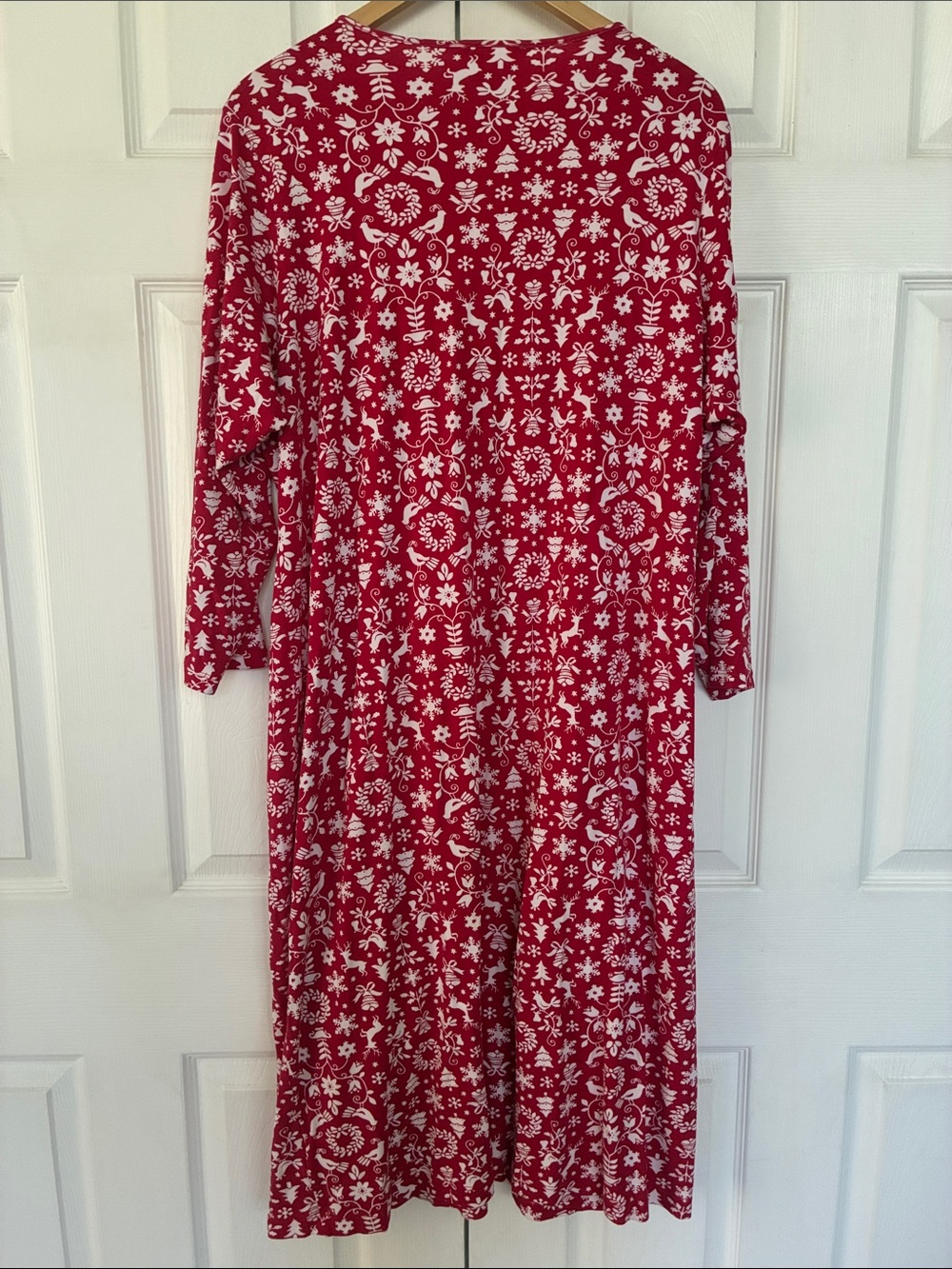 Lands' End Christmas holiday nightgown winter themed print NWOT - Picture 3 of 6